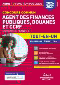 Concours commun Agent des finances publiques, douanes et CCRF 2026-2027 - Tout-en-un - Externe et interne - Catégorie C