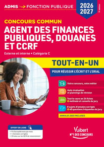 Concours commun Agent des finances publiques, douanes et CCRF 2026-2027 - Tout-en-un - Externe et interne - Catégorie C