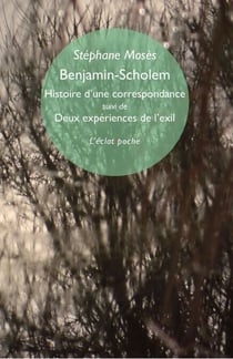 Benjamin-Scholem. Histoire d'une correspondance - suivi de “Deux expériences de l’exil”