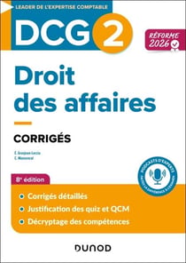 DCG 2 - Droit des affaires - Corrigés - Réforme 2026-2027