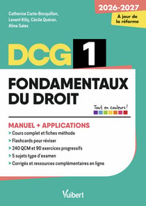 DCG 1 - Fondamentaux du droit : Manuel et Applications - Réforme 2026-2027 - Maîtriser les compétences et réussir l'examen