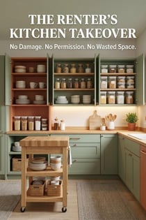 The Renter's Kitchen Takeover: No Damage, No Permission, No Wasted Space
