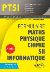 Formulaire : Mathématiques - Physique-Chimie - SII - Informatique - PTSI