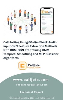 Call Jotting Using 80-dim Fbank Audio input CNN Feature Extraction Methods with RBM-DBN Pre-training HMM Temporal Smoothing and MLP Classifier Algorithms.