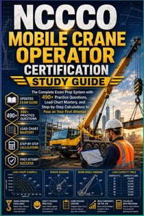 NCCCO Mobile Crane Operator Certification Study Guide - The Complete Exam Prep System with 490+ Practice Questions, Load Chart Mastery, and Step-by-Step Calculations to Pass on Your First Attempt
