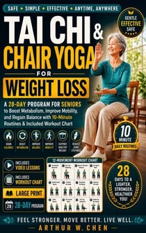 Tai Chi &amp; Chair Yoga for Weight Loss - A 28-Day Program for Seniors to Boost Metabolism, Improve Mobility, and Regain Balance with 10-Minute Routines &amp; Included Workout Chart.