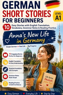 German Short Stories for Beginners: Anna's New Life in Germany: 10 Easy Stories with English Translation, Vocabulary, Grammar Notes & Reading Practice (Level A1 • Book 1) - Learn German with Anna, #1