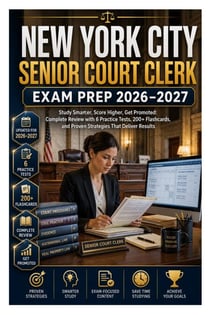 New York City Senior Court Clerk Exam Prep 2026-2027 - Study Smarter, Score Higher, Get Promoted: Complete Review with 6 Practice Tests, 200+ Flashcards, and Proven Strategies That Deliver Results