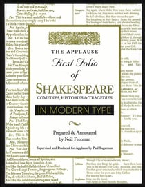 Applause First Folio of Shakespeare in Modern Type - Comedies, Histories &amp; Tragedies