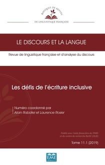 Les défis de l'écriture inclusive - 11.1 - 2019