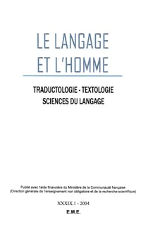 Mots et gestes. Cultures, sémantique et éthique - 2004 - 39.1