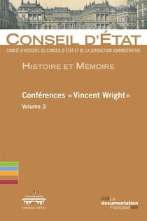 Conférences "Vincent Wright" - Volume 3