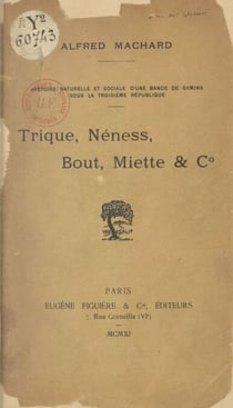 Trique, Néness, Bout, Miette et C° - Histoire naturelle et sociale d'une bande de gamins sous la troisième République