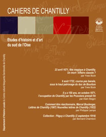 Les Cahiers de Chantilly, n°14 - Etudes d'histoire et d'art du sud de l'Oise