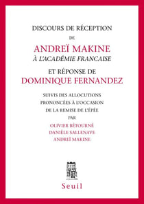 Discours de réception à l'Académie française et Réponse