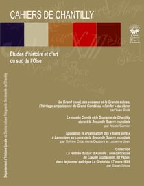 Les Cahiers de Chantilly, n°15 - Etudes d'histoire et d'art du sud de l'Oise