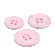 Bouton rond 4 trous bouteilles recyclées rose layette