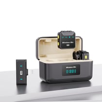 Microphone Lavalier Sans Fil Avec Boîtier De Charge Digital Pour Tous Appareils YONIS