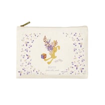 Trousse rectangulaire PM (20x13 cm) - Bouquet d'amour (lapin)