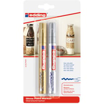 Marqueur Peinture brillante 750 blister de 2 Or-argent 2-4 mm EDDING