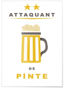 Affiche Attaquant de Pinte | A3 : 29,7x42cm
