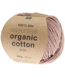 Coton à tricoter Essentials Organic Cotton aran - Rico Design 34 Rose Baie