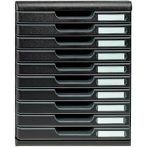 Module de classement Modulo Ecoblack 10 tiroirs fermés - Noir - Exacompta
