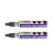2 crayons cire liquide pour bougie - Argenté