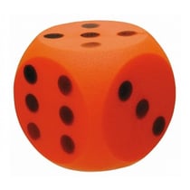 De géant en mousse 15 cm rouge - jeu de société xxl - plein air