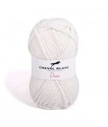 Pelote à tricoter DUO - Cheval Blanc 016 Naturel