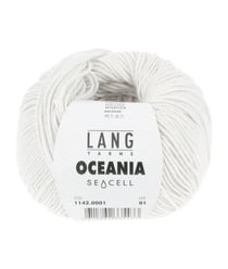 Pelote de Coton à crocheter et tricoter Oceania - Lang Yarns 1 Blanc