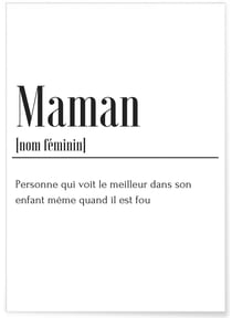Affiche Définition Maman | A3 : 29,7x42cm