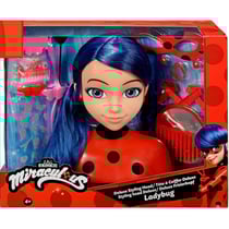 Tete a coiffer deluxe miraculous : ladybug marinette - 30 pieces - giochi preziosi - poupee