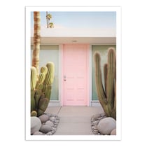 Affiche 50x70 cm - Palm Springs Pink door - Philippe Hugonnard
