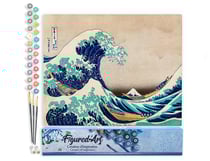 Peinture par Numéro Figured'Art La Grande Vague de Kanagawa - Katsushika Hokusai - Activité Manuelle Kit de Loisir Créatif DIY Numéro d'Art Complet - 40x50cm sans châssis en bois