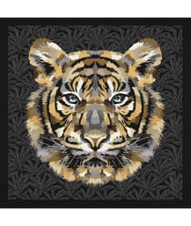 Tissu carré jacquard 48x48 cm tigre