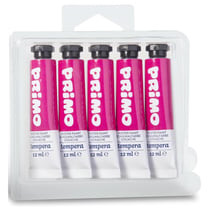 Lot de 5 tubes aluminium 12 ml - Peinture gouache PRIMO - Magenta 301 - Fine