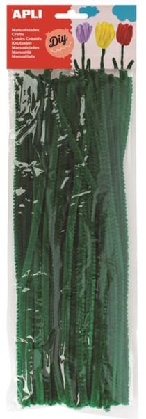 SACH 50 CHENILLES VERT 30CM