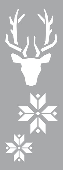 Pochoir 15 x 40 cm Tête de cerf