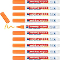 Lot de 10 marqueurs craie liquide - EDDING - Orange fluorescent - Pointe 1-2 mm