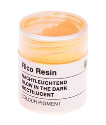 Pigments de couleur Noctilucent pour Résine - Pot de 3gr - Rico Design Orange clair fluo