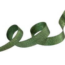 Gros grain métallisé vert bouteille 15mm au mètre