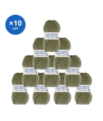 Lot de 10 pelotes AZURITE de Distrifil – 500 g de laine certifiée Oeko-Tex à petit prix 1531 Vert