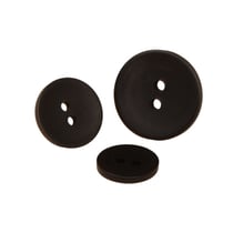 Lot de 3 boutons 2 trous satiné noir