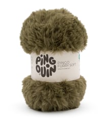 Pelote fausse fourrure PINGO FURRY SOFT - 100Gr - Pingouin Kaki Clair