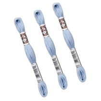 Lot de 3 échevettes 10m DMC Fil retors mat canevas tapisserie 100% coton bleu layette 2800