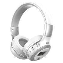 Casque Audio Bluetooth Pliable Avec Micro FM Et Écran Pour Smartphones Blanc YONIS