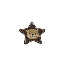 Lot de 3 écussons thermocollants animaux stars ours 4cm x 4cm