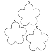 Fleur en fil de fer , 5 cm ø (3 pièces)