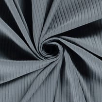 Tissu Jersey Bord Côte Baby uni Bleu denim